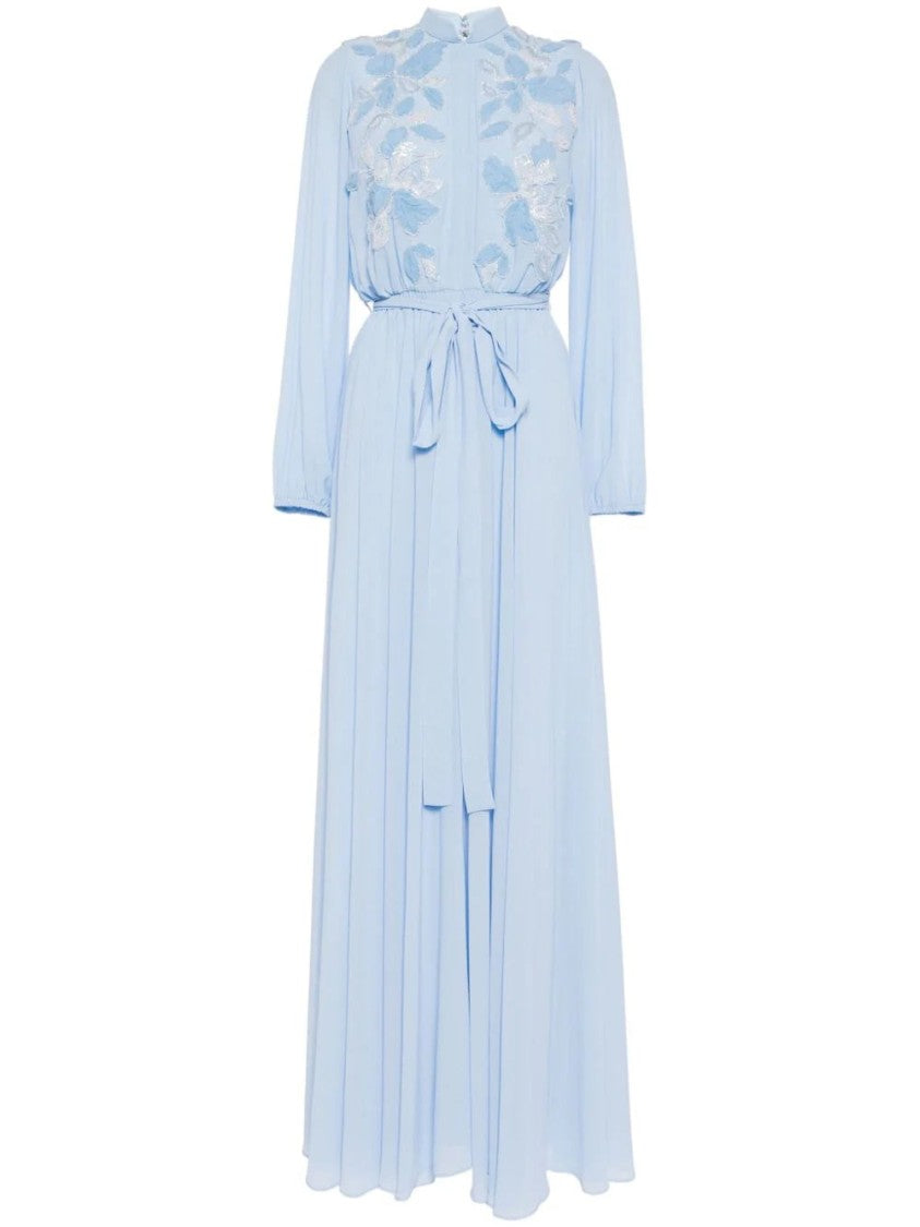 Saiid Kobeisy Crepe Georgette Embroided Flowers Kaftan