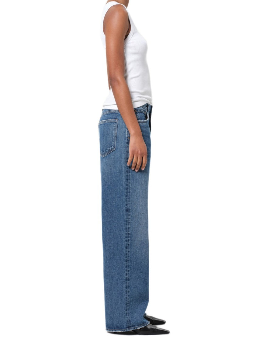 Agolde Baggy Mid-Rise Jeans With Classic Five-Pocket Design