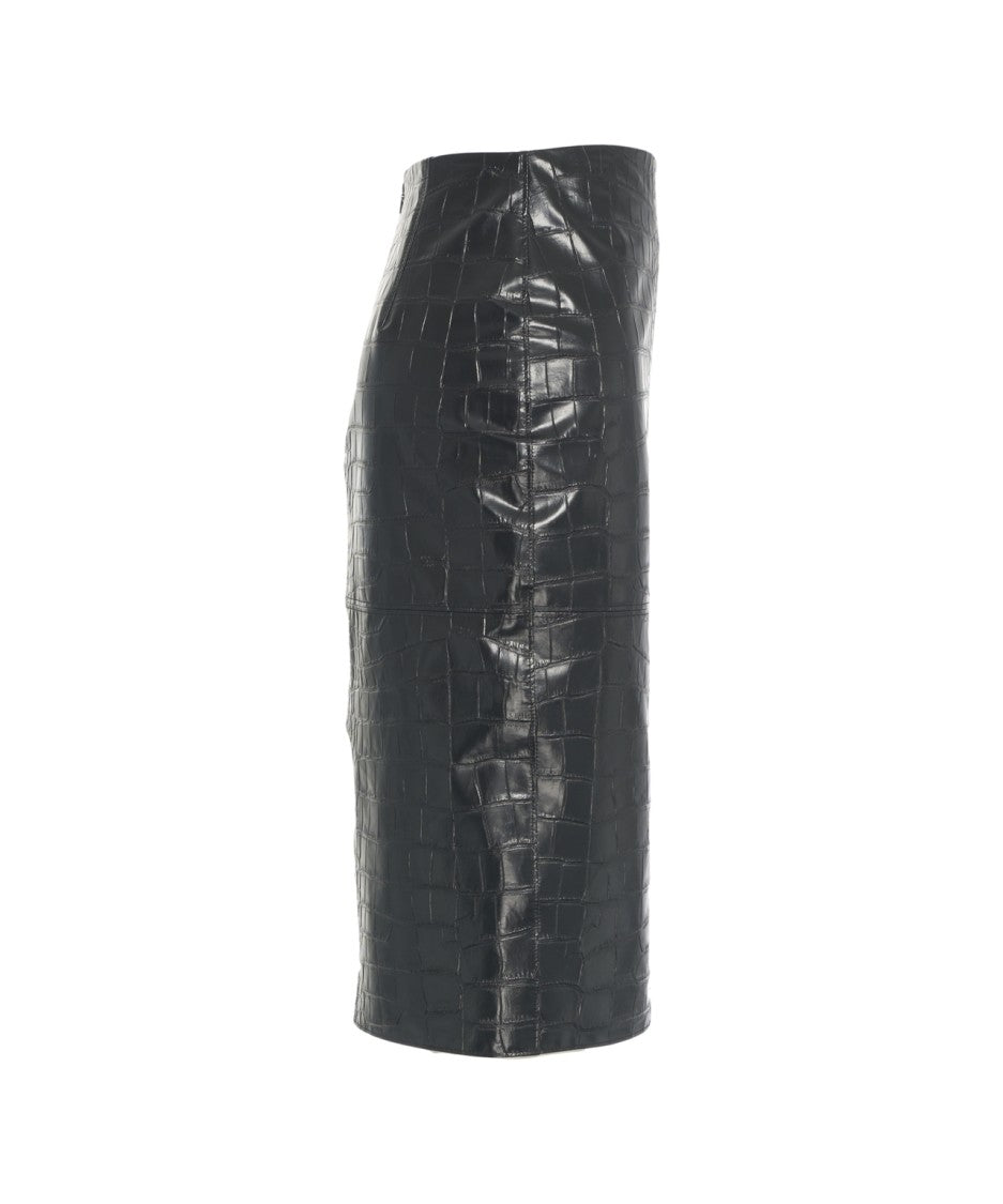 Elisabetta Franchi Crocodile Print Pencil Skirt