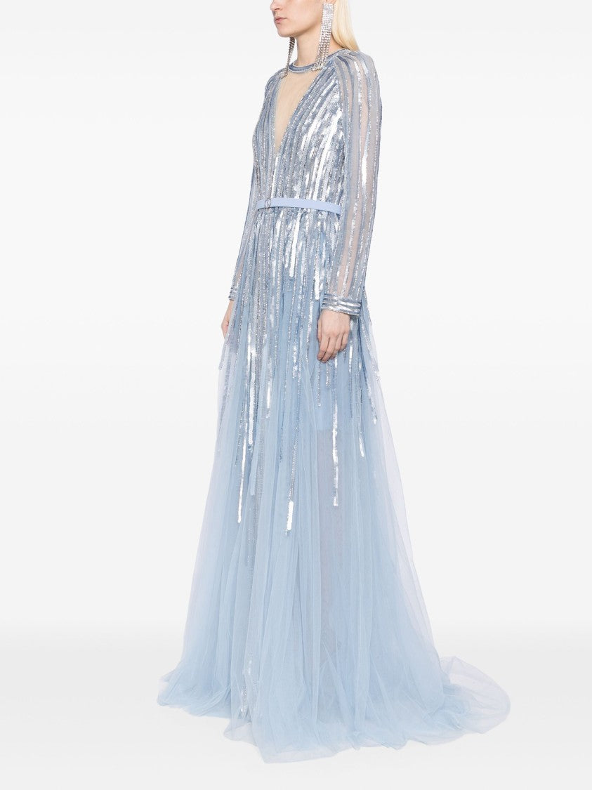 Saiid Kobeisy Sequin Long Dress