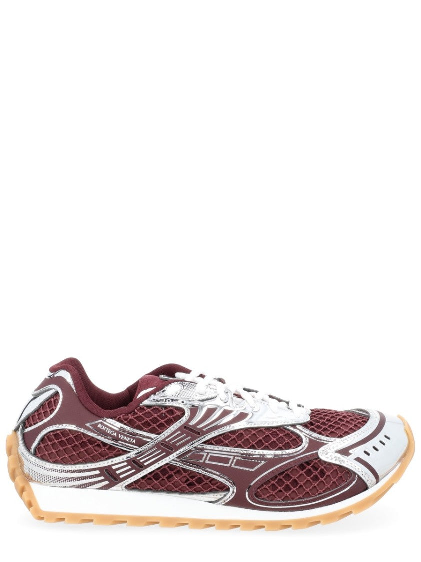 Bottega Veneta Orbit Burgundy Low-Profile Mesh Sneakers