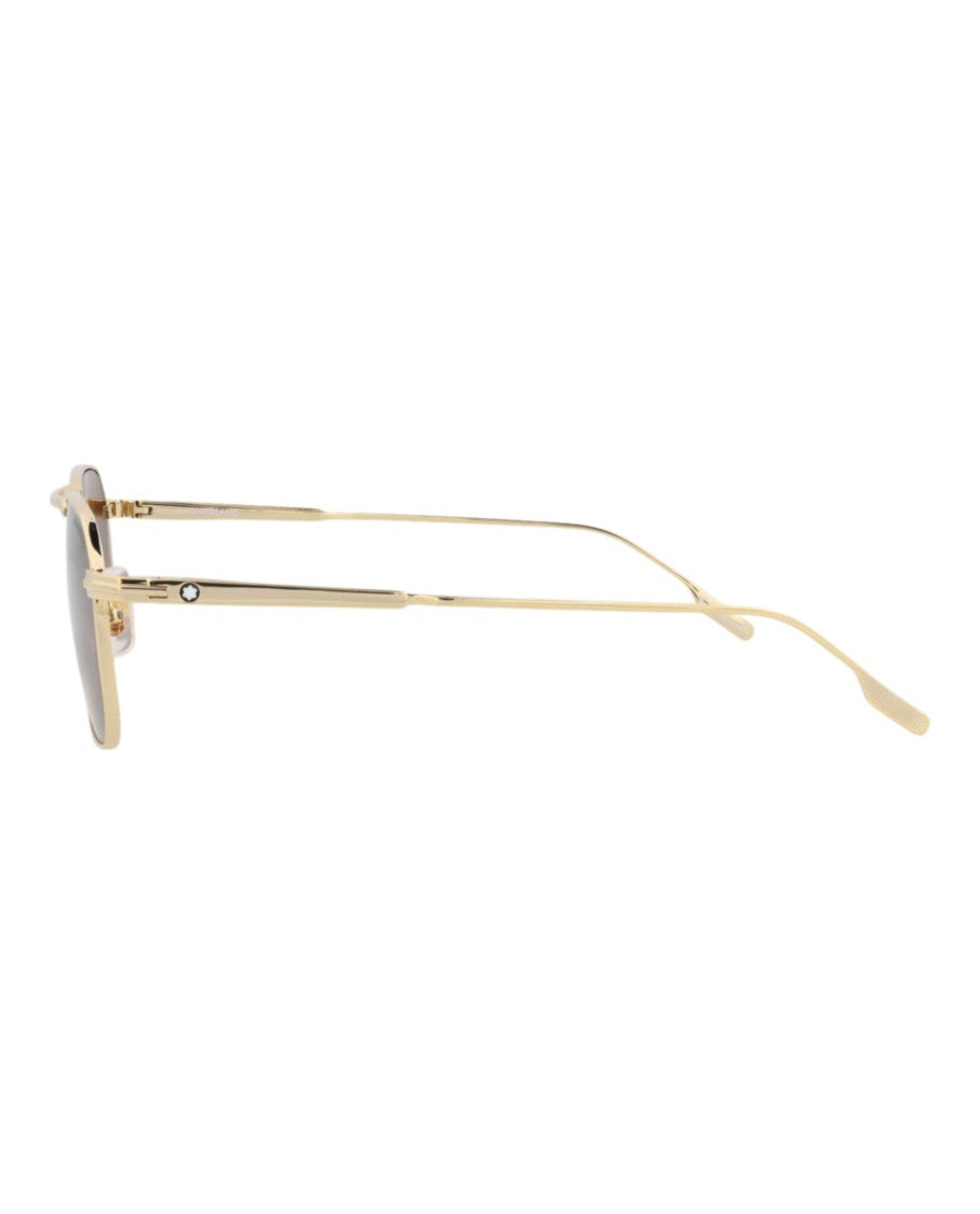 Montblanc Square-Frame Metal Sunglasses With Comfortable Nose Pads