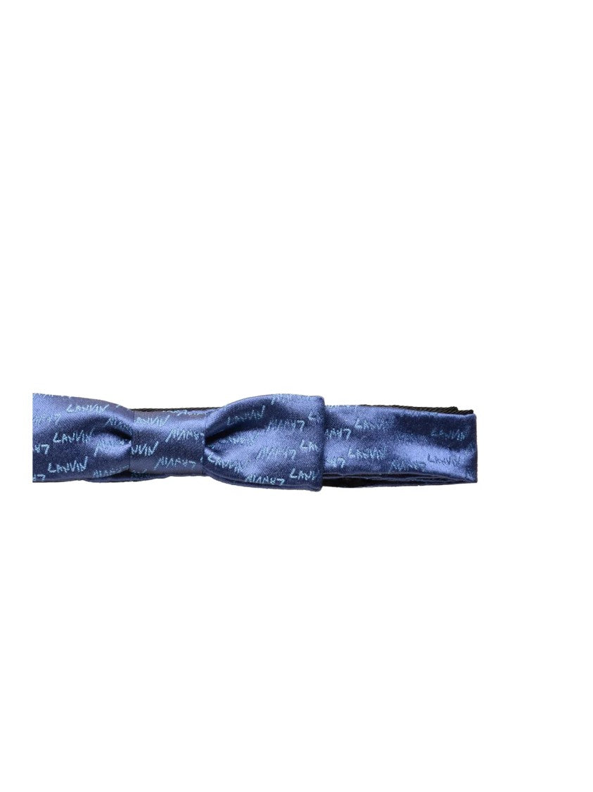 Lanvin Silk Bow Tie With Subtle Pattern And Refined Sheen