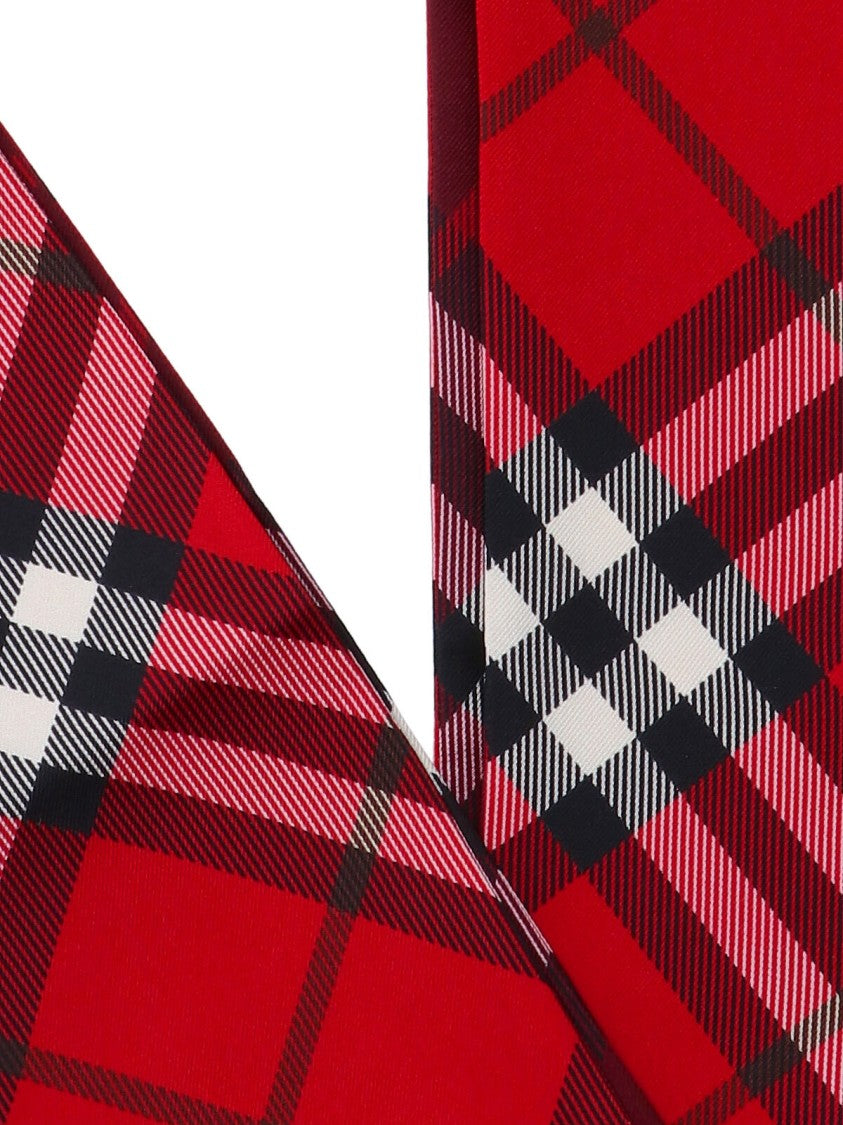 Burberry "Check" Silk Foulard – Red
