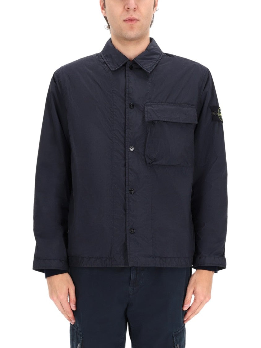 Stone Island Neutral Boxy Padded Sleeve Patch Shirt