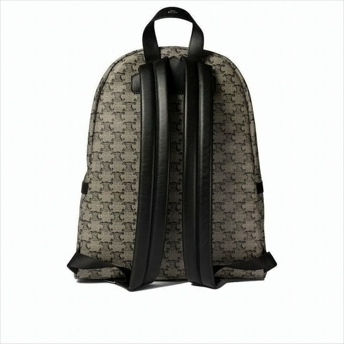 Celine Intricate Patterned Canvas Backpack With Leather Trim