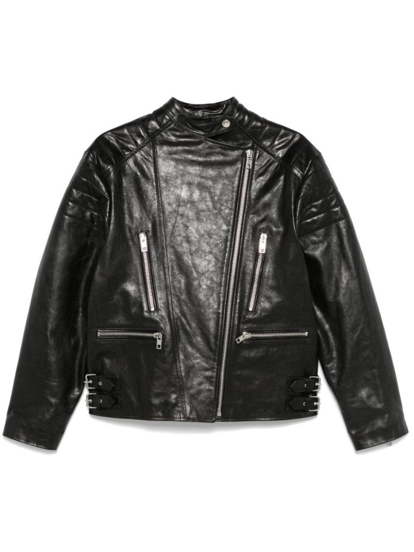 Twin-Set Leather-Like Biker Jacket