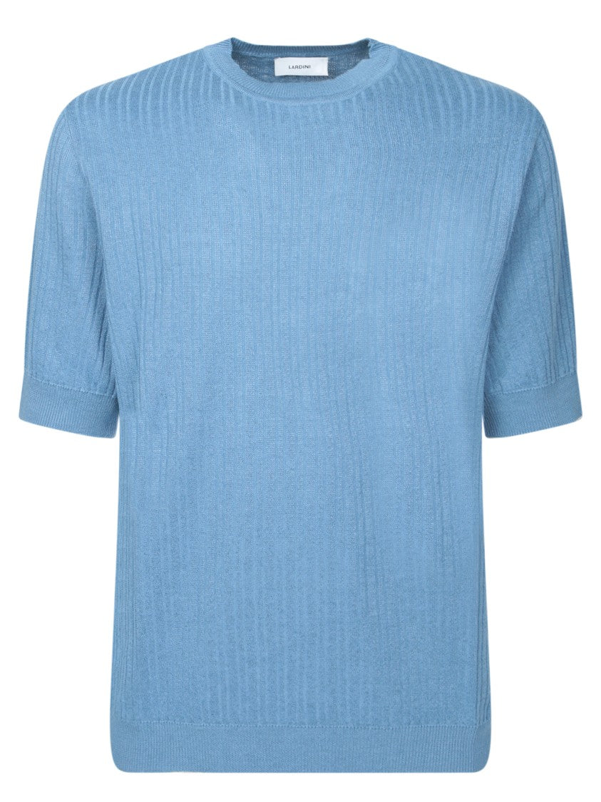 Lardini Short Sleeve T-Shirt In Soft Ribbed Texture