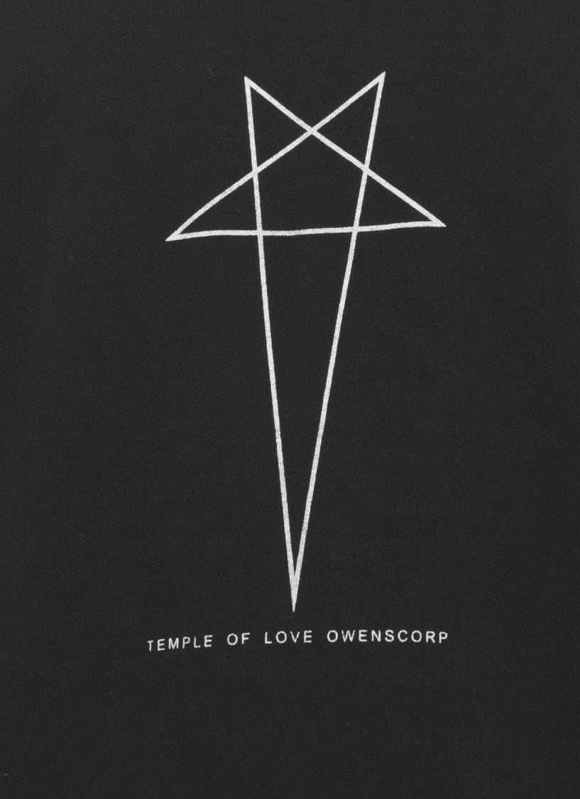Drkshdw By Rick Owens Black Jumbo Logo Cotton T-Shirt