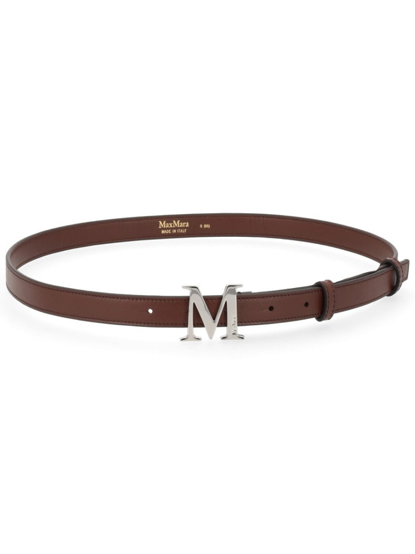 Max Mara Slim Leather M Buckle Belt