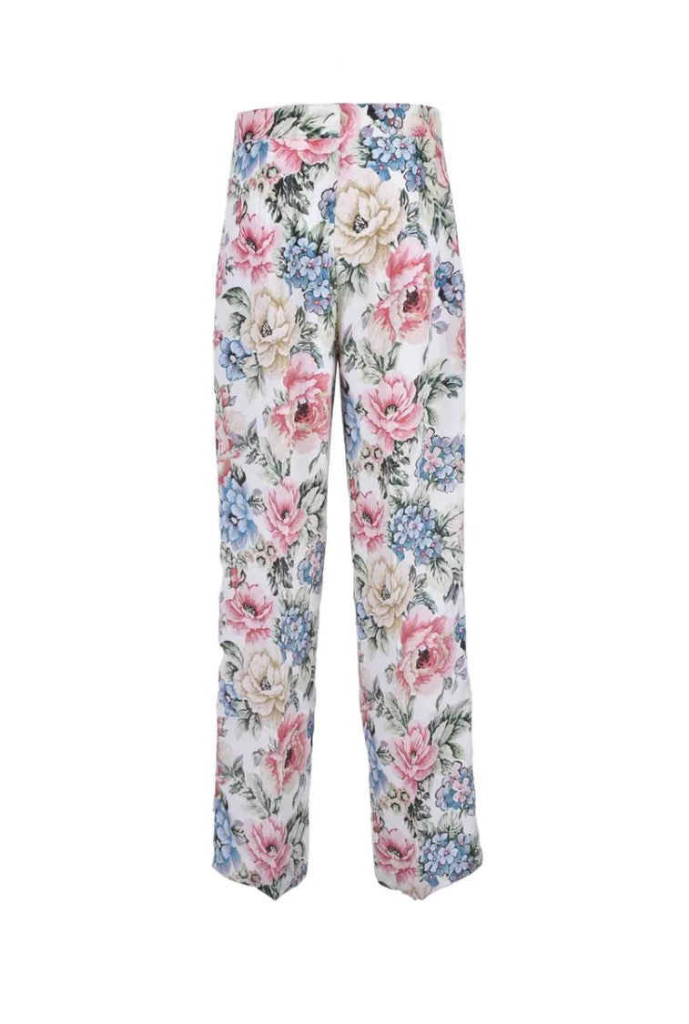 Erika Cavallini Silk/Cotton Trousers - Multicolor