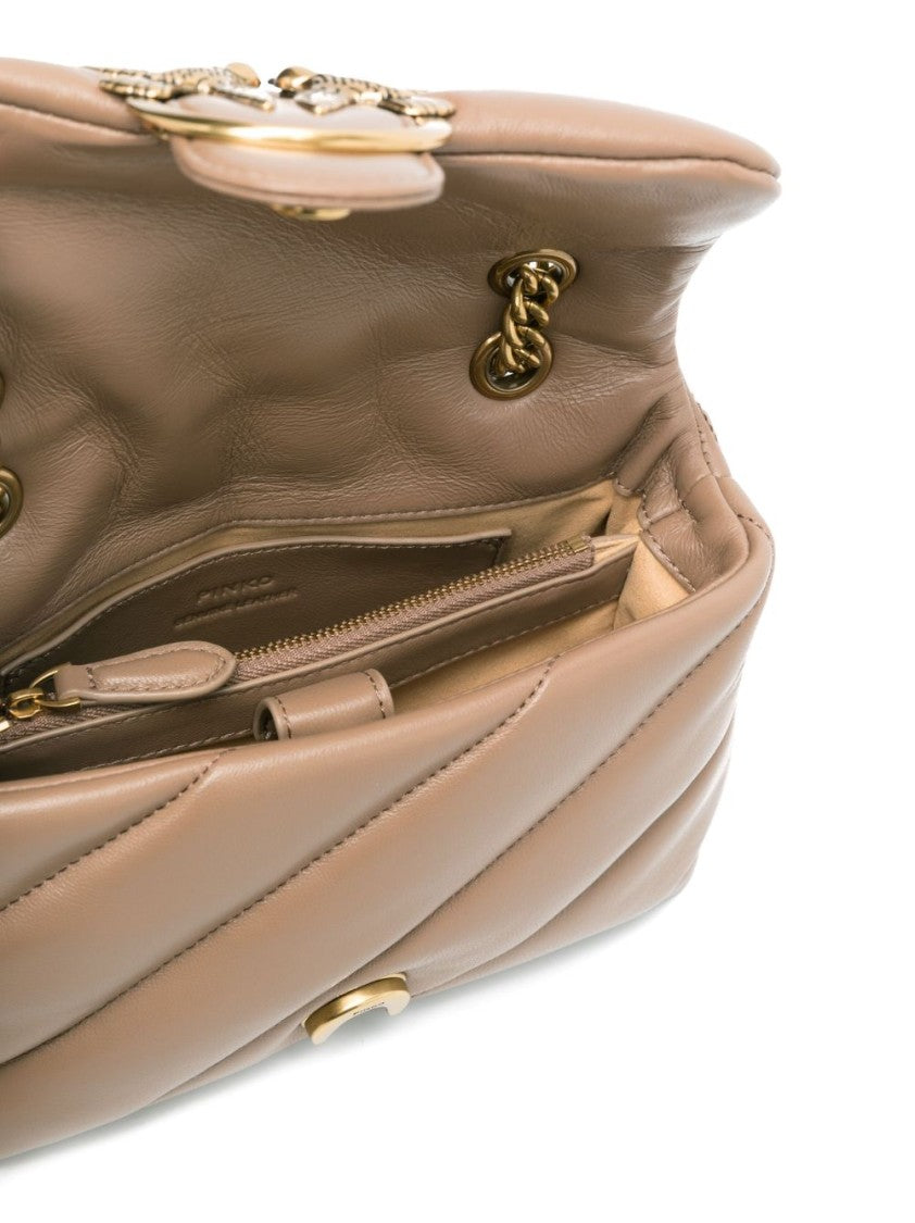 Pinko Beige Shoulder Bag With Quilted Design