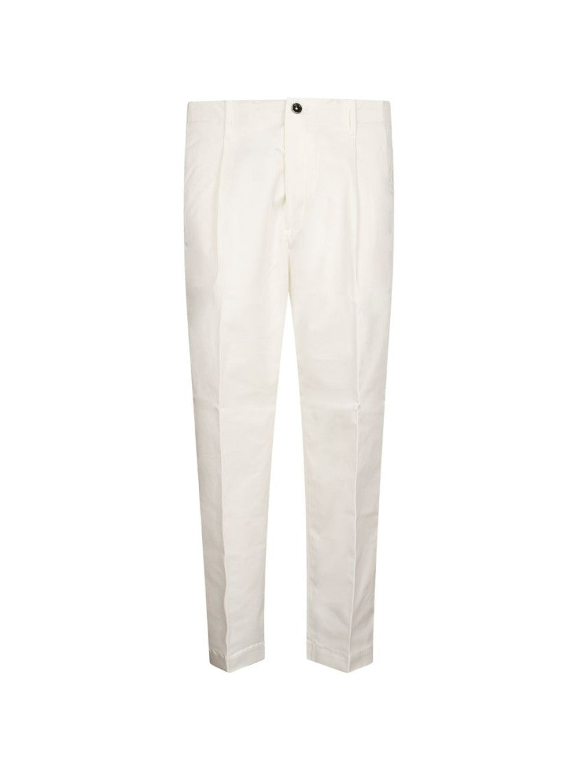 Nine In The Morning White Fold 2 Tailored Chino Pants