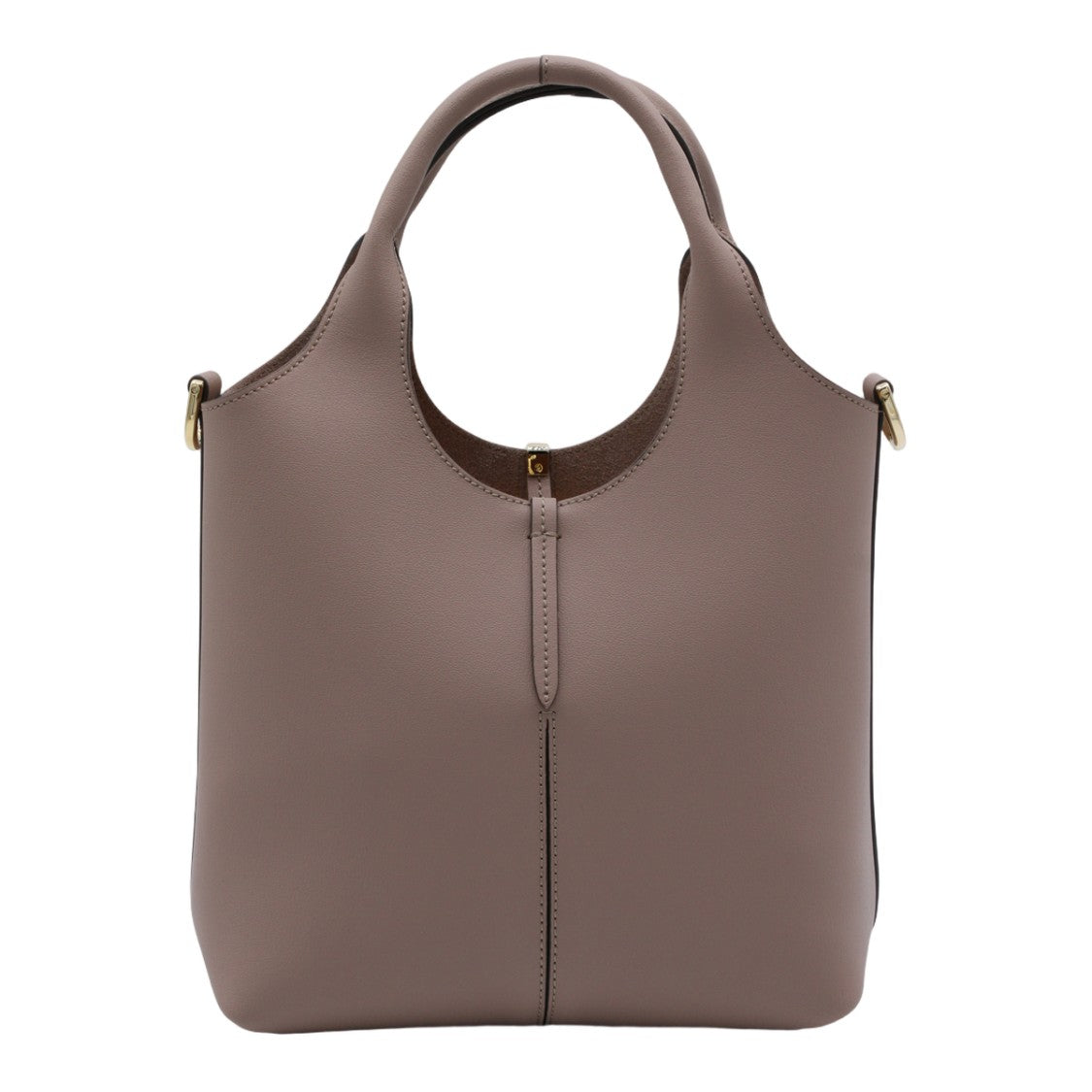 Tod's Structured Handbag With Gold-Tone Accent And Rounded Handle