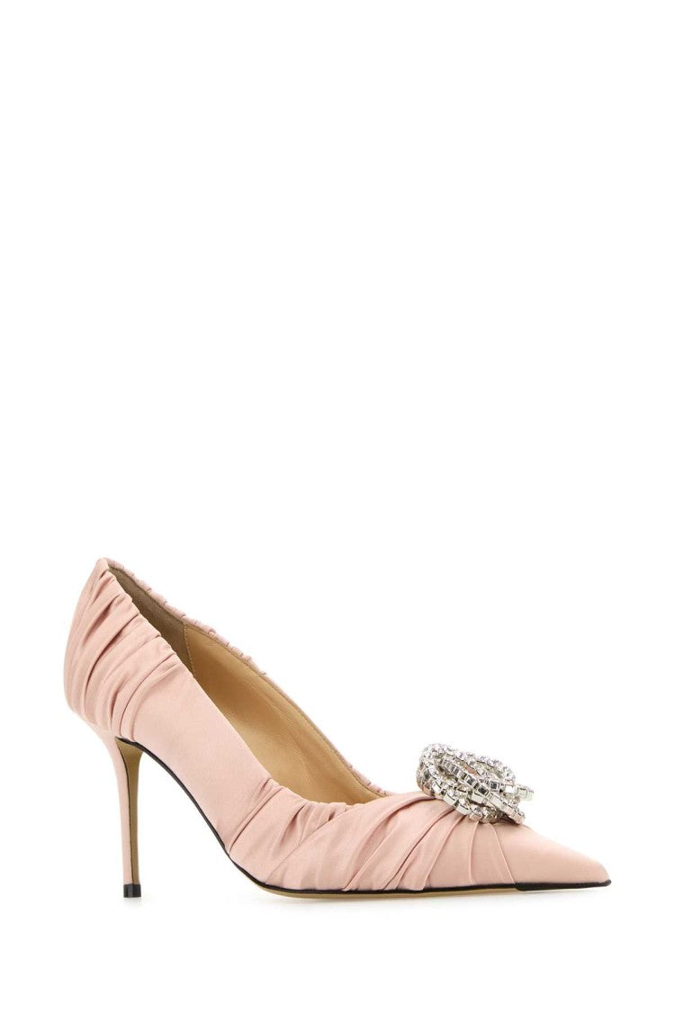 Mach & Mach Powder Pink Satin Pumps