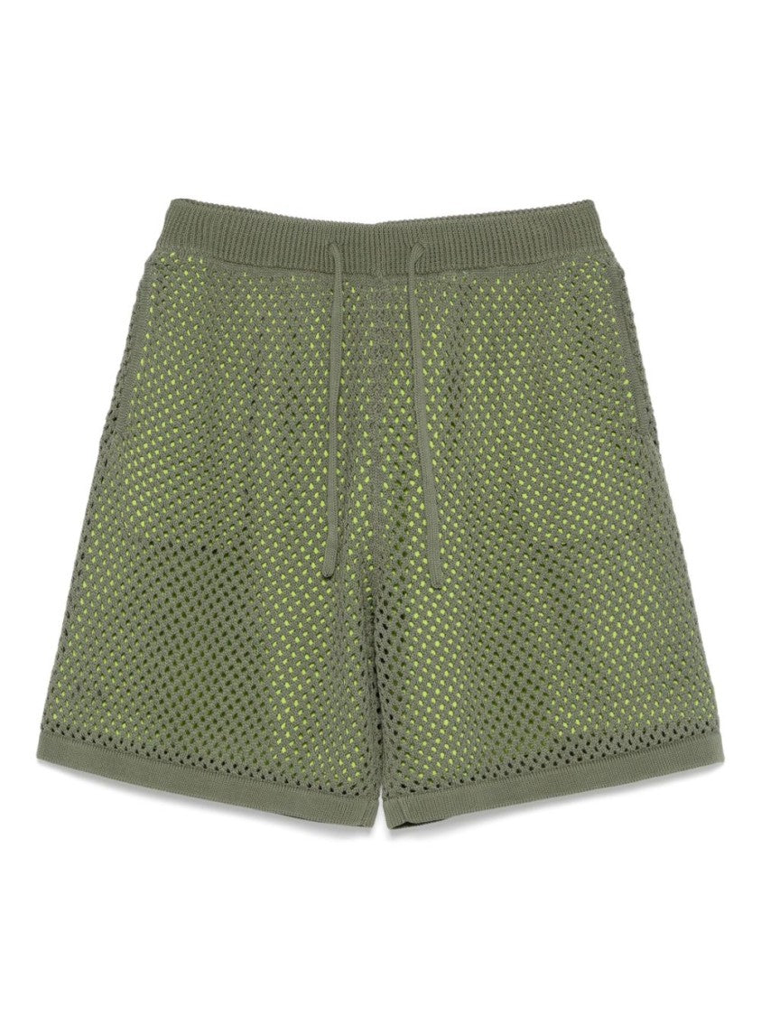 Kenzo Olive Green Drawstring Inset Shorts