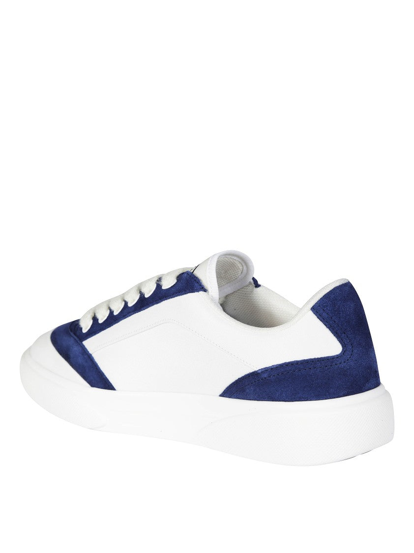 Casablanca Blue Del Mar Low-Top Suede Overlay Sneakers