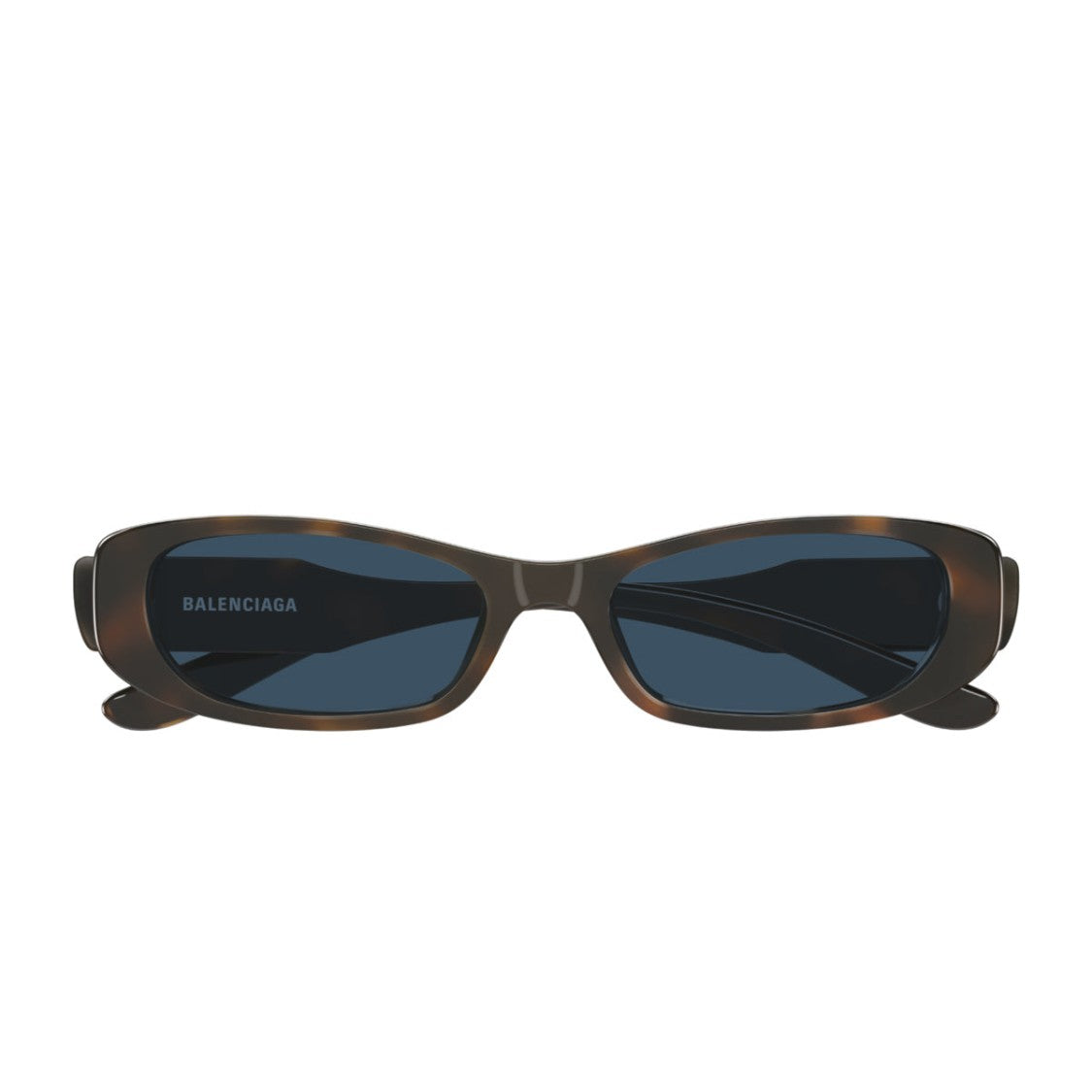 Balenciaga Everyday Rectangular Havana Blue Recycled Acetate Sunglasses