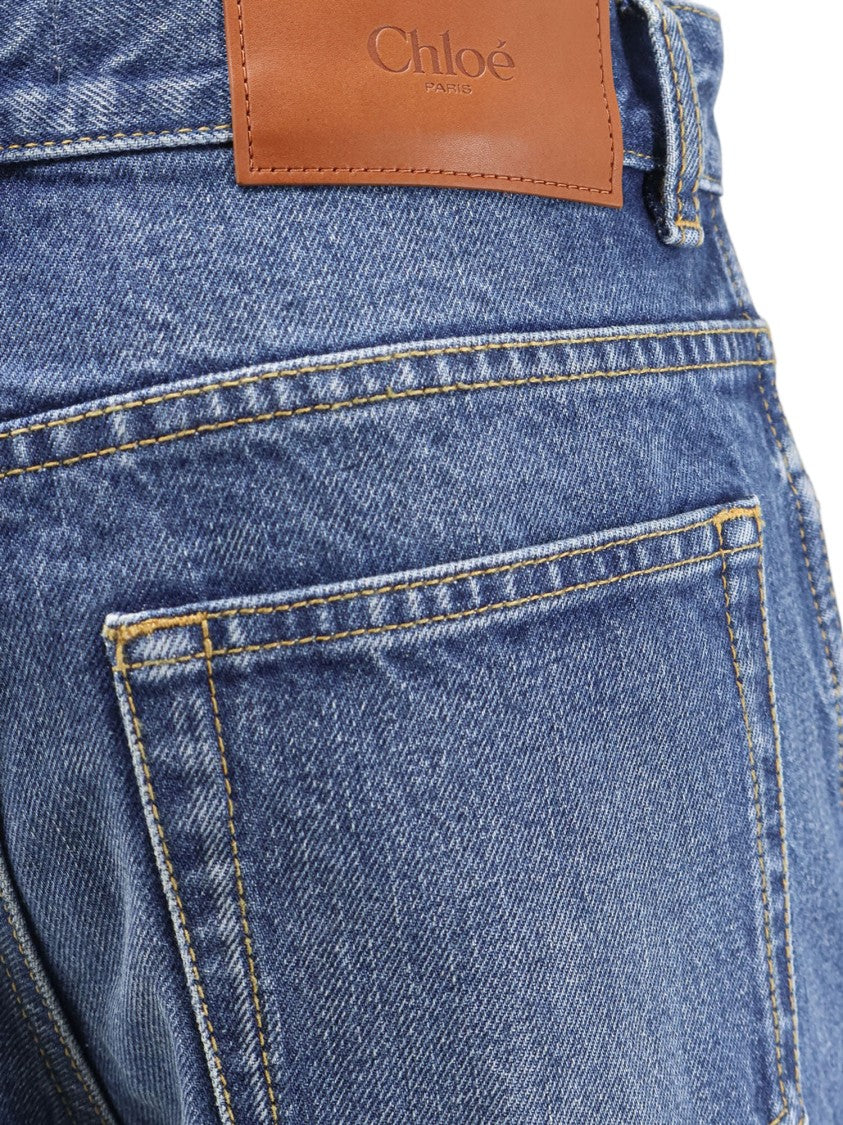 Chloé Washed Denim Shorts