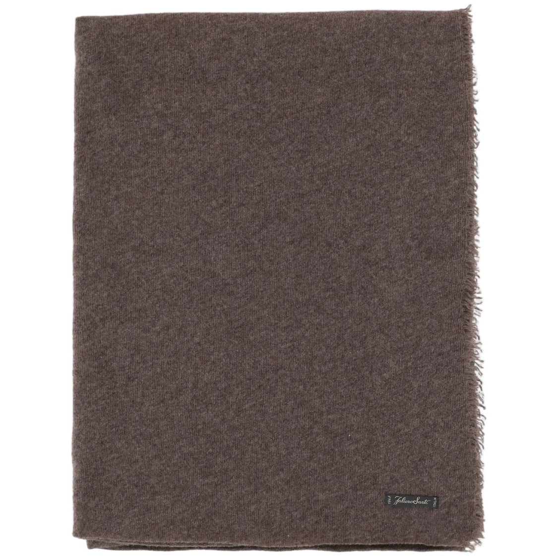 Faliero Sarti Brown Adriel Fringed Cashmere Scarf