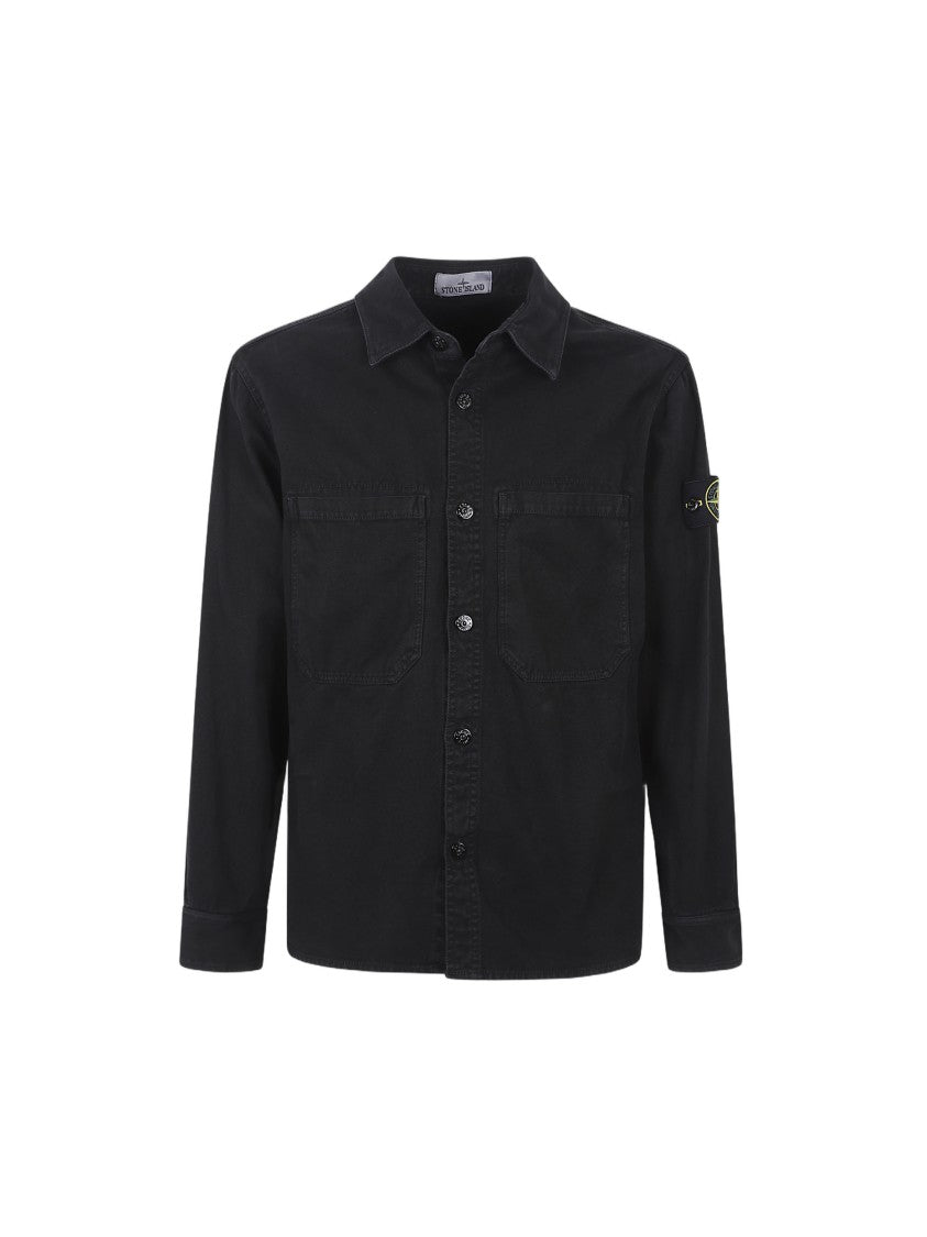 Stone Island Black Cotton Shirt