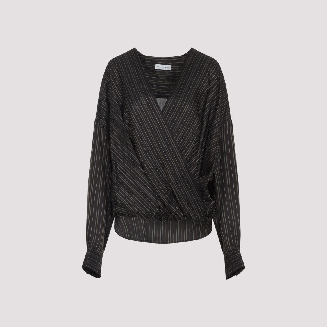 Dries Van Noten Wrap-Style Blouse With Deep V-Neck