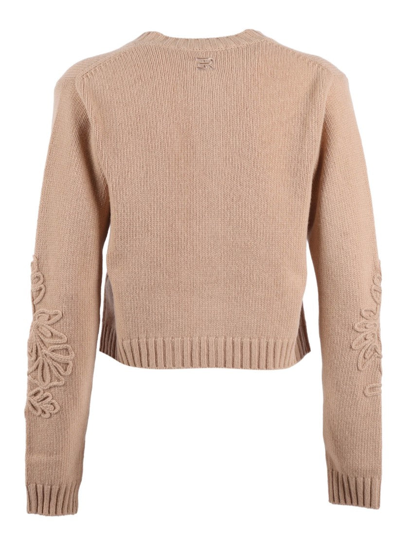 Ermanno Scervino Open-Front Knit Cardigan In Fine Wool