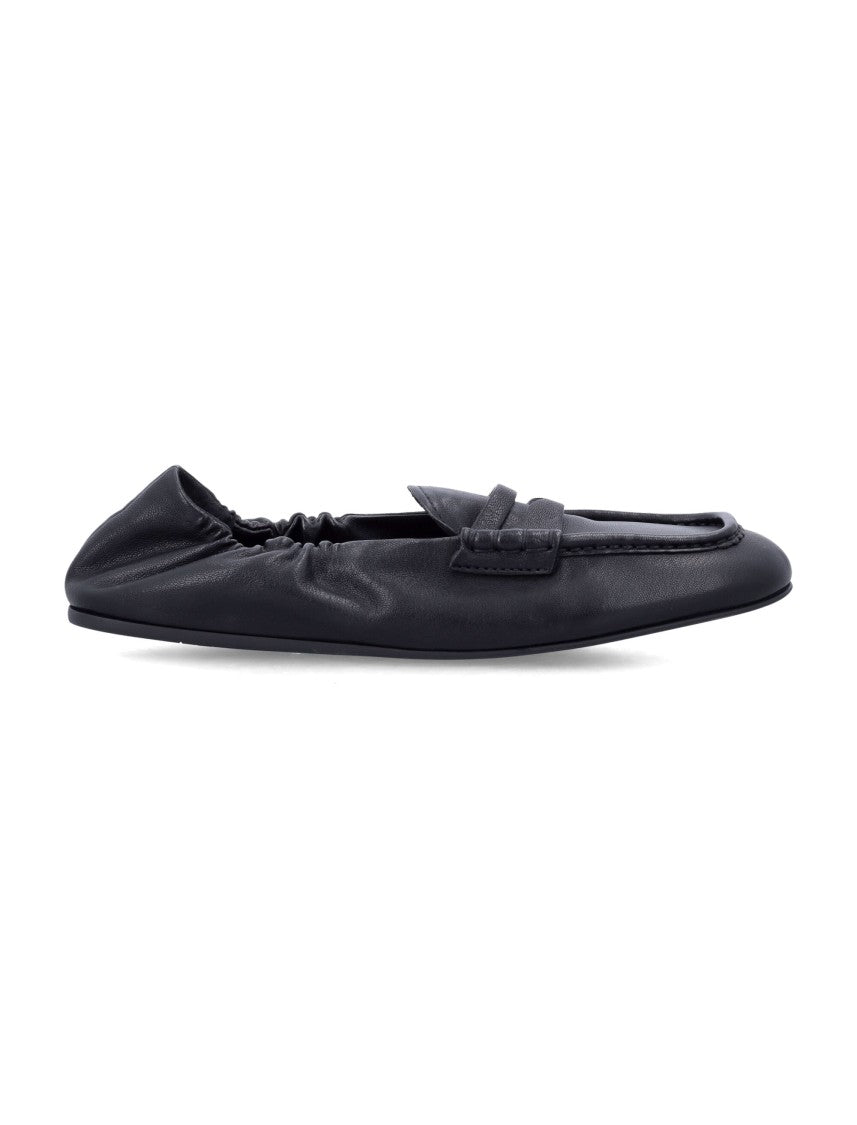 Miu Miu Ruches Nappa Leather Loafers