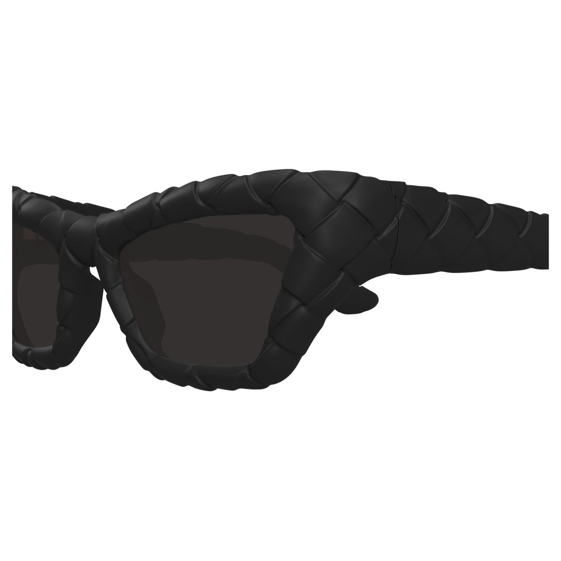 Bottega Veneta Bv1438s Padded Quilted Oversized Cat-Eye Sunglasses