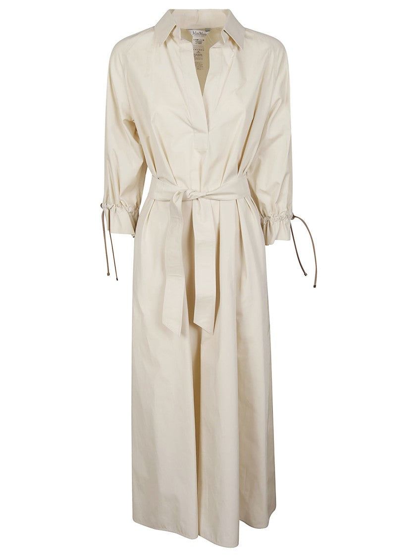 Max Mara Mxmmirto Polo Neck Cotton Midi Dress