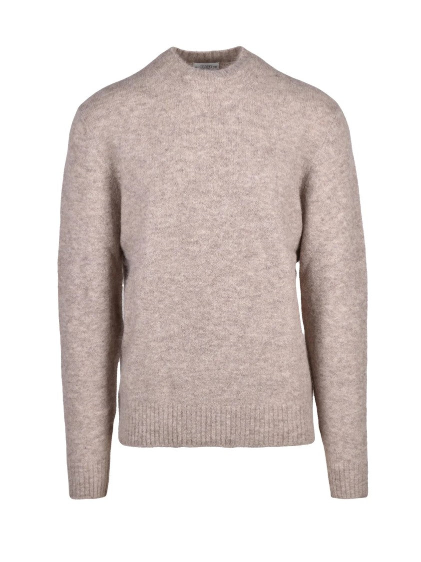 Ballantyne Beige Alpaca-Blend Crewneck Sweater