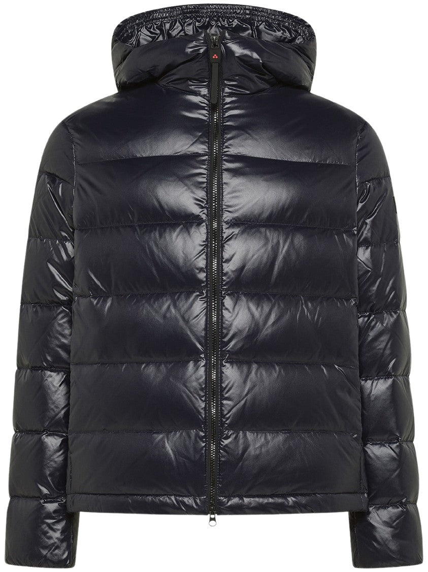 Peuterey Quilted Hooded Logo Patch Down Jacket