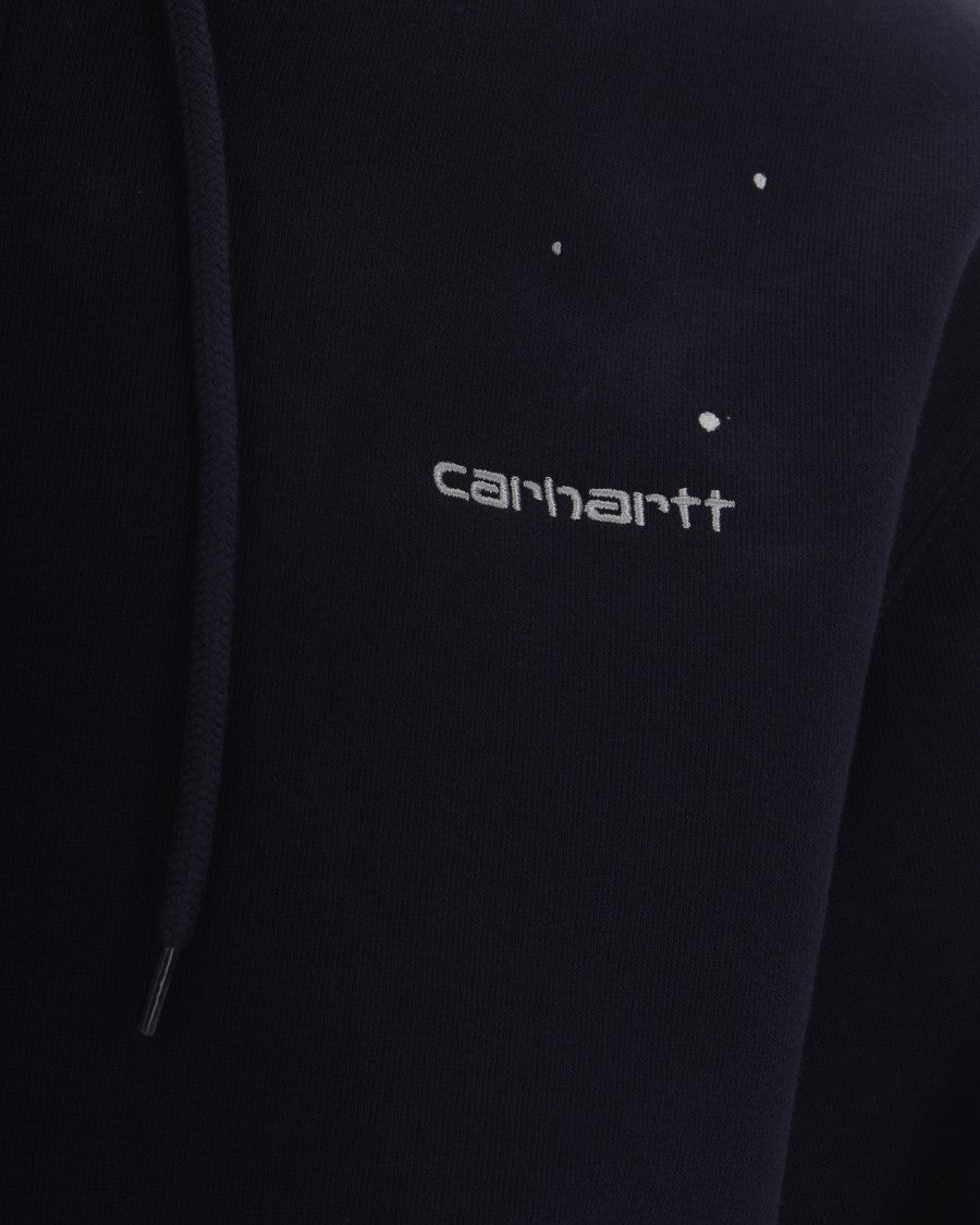 Carhartt Wip Dark Navy Hooded Painter Cotton Hoodie