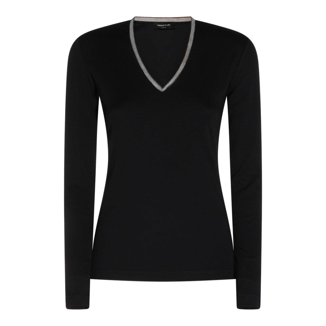 Fabiana Filippi Night Blue Cotton Stretch T-Shirt