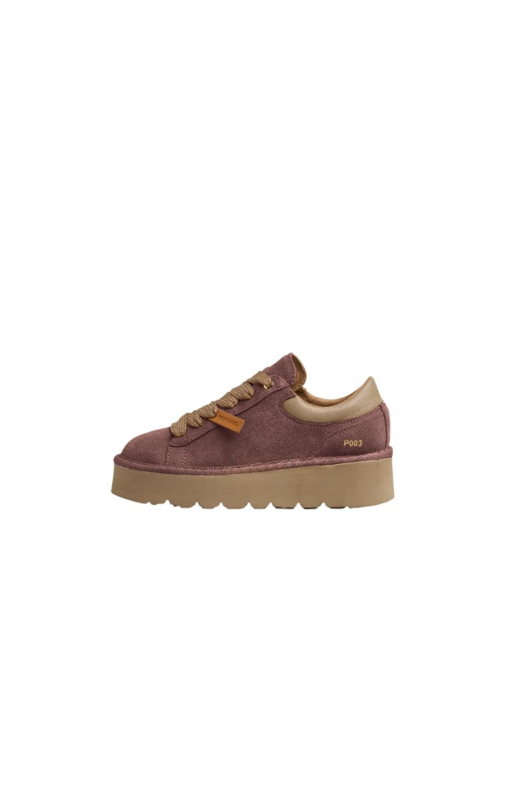 Panchic Walnut Brown Suede Sneakers