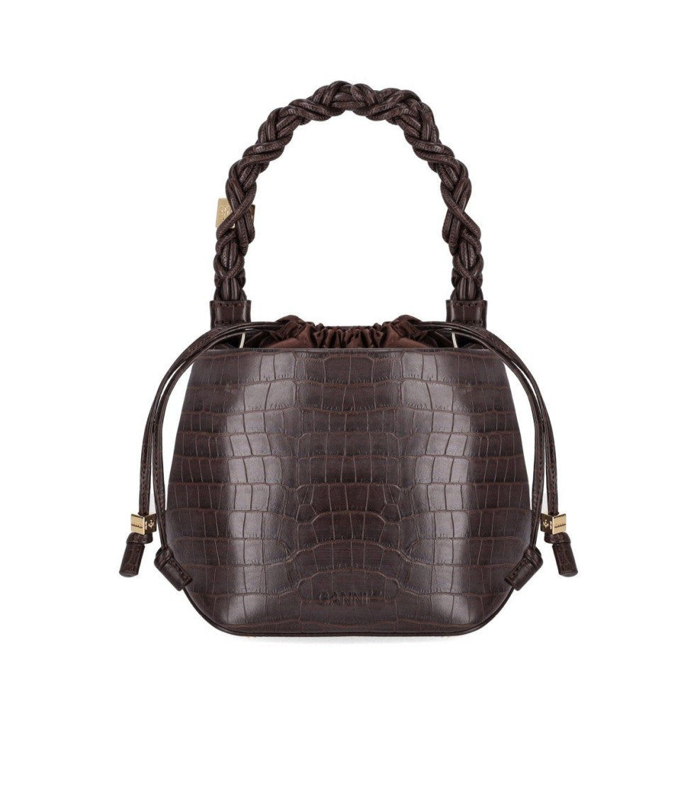 Ganni Bou Brown Bucket Bag