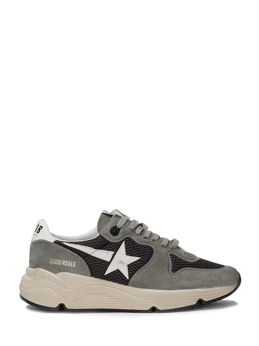 Golden Goose Running Net Upper Suede Toe And Spur Leather Star