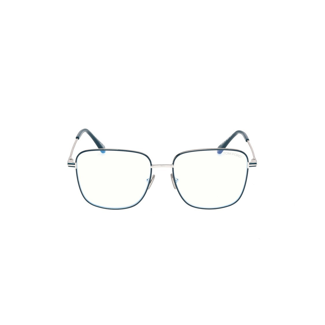Tom Ford Ft6136-B Silver-Toned Metal Eyeglasses