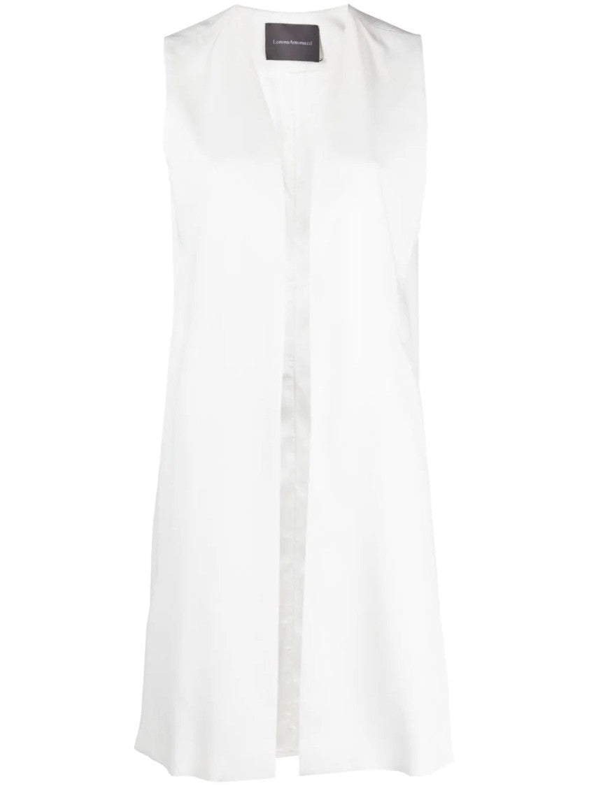 Lorena Antoniazzi Sleeveless Midi Dress With Deep V-Neckline