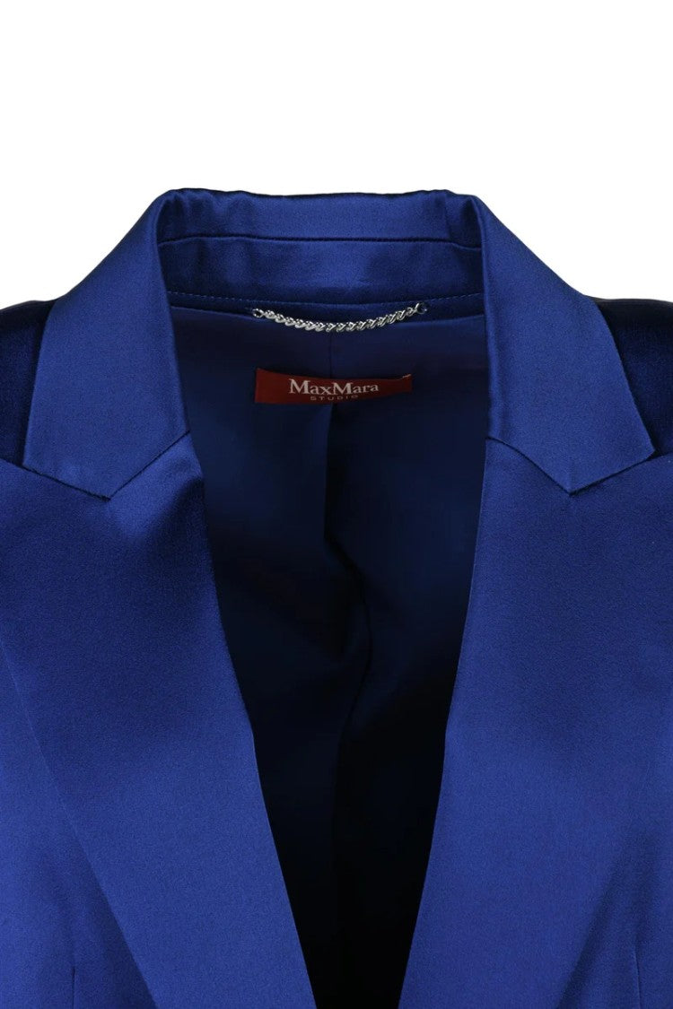 Max Mara Studio Satin Jacket - Blue