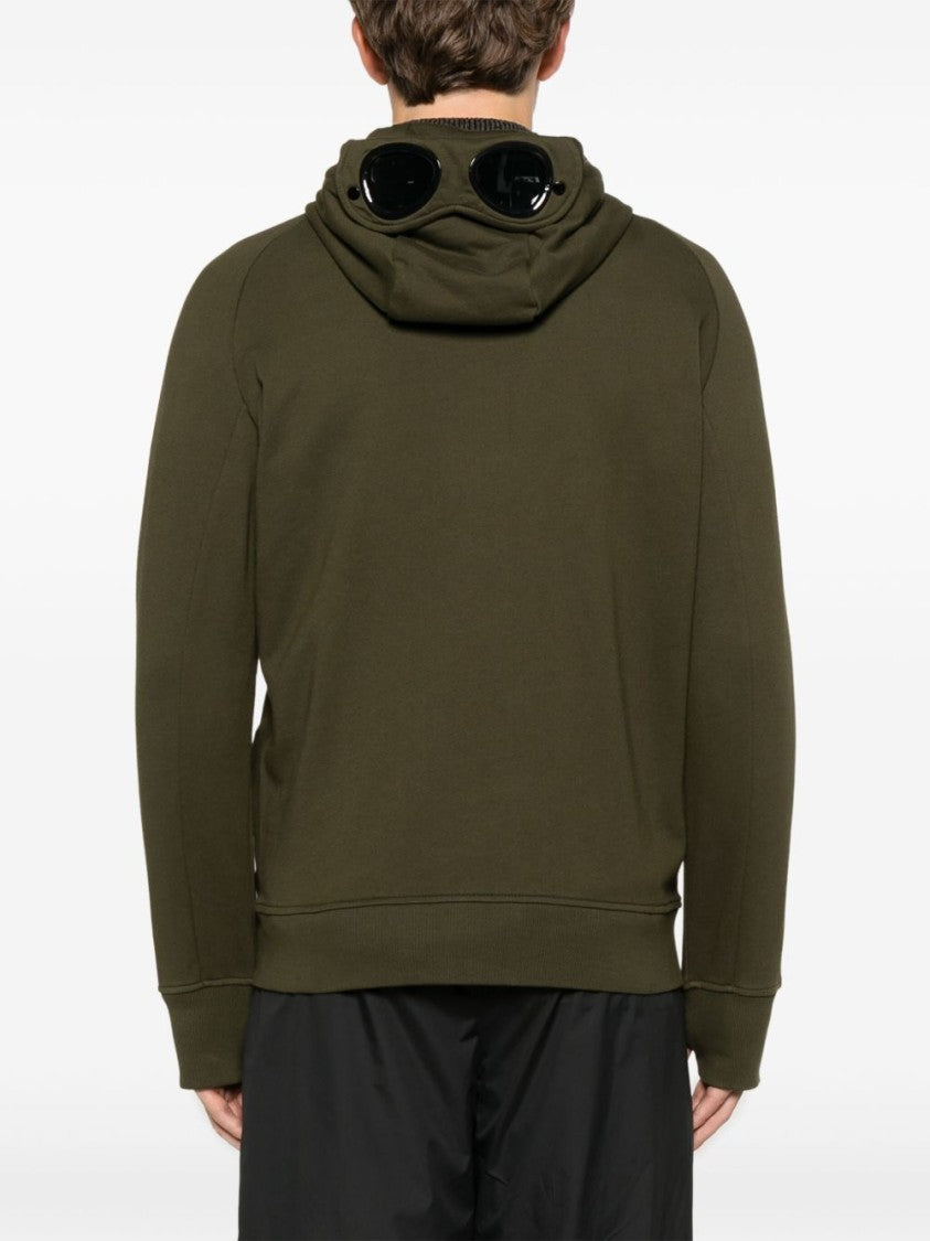 C.P. Company Fleece Zip-Up Hoodie With Unique Back Design