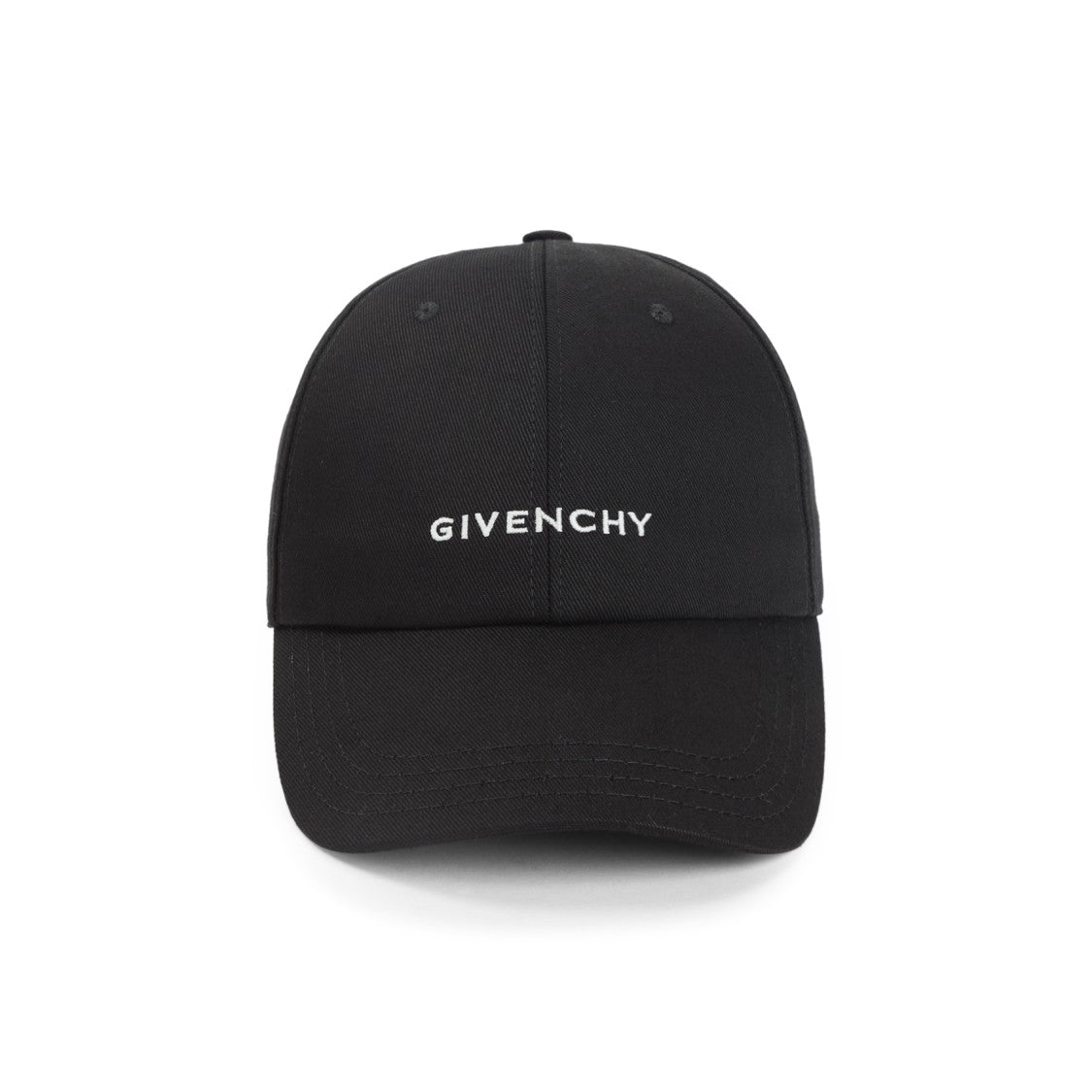 Givenchy Black Cotton W Curved Cap