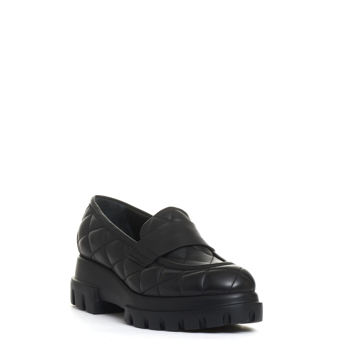 Agl Black Matelasse Moccasin
