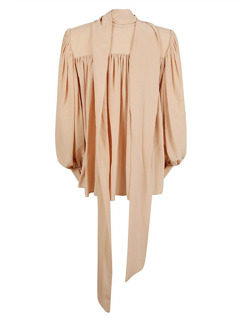 Chloé Oversized Ruffled Blouse With Lavallière