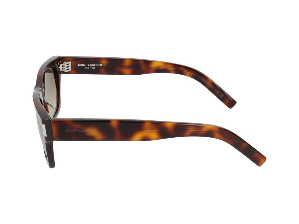 Saint Laurent Havana Oversized Square Havana Sunglasses