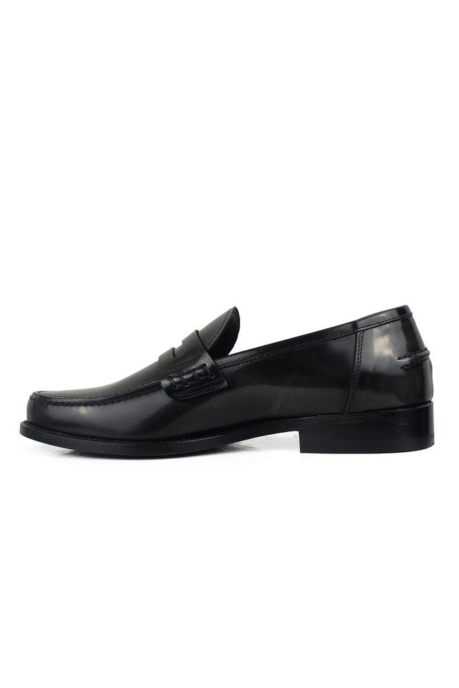 Alberto Shiny Grey Calfskin Leather Moccasins