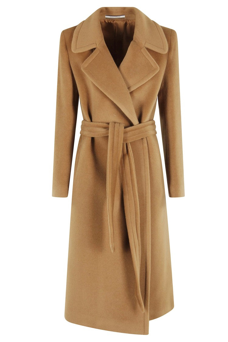 Tagliatore Reversible Cowl Neck Wool Coat