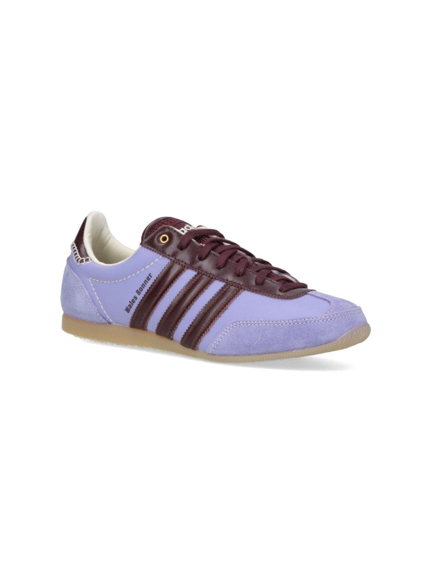 Adidas X Wales Bonner "Japan" Sneakers, In Purple Leather, Round Toe