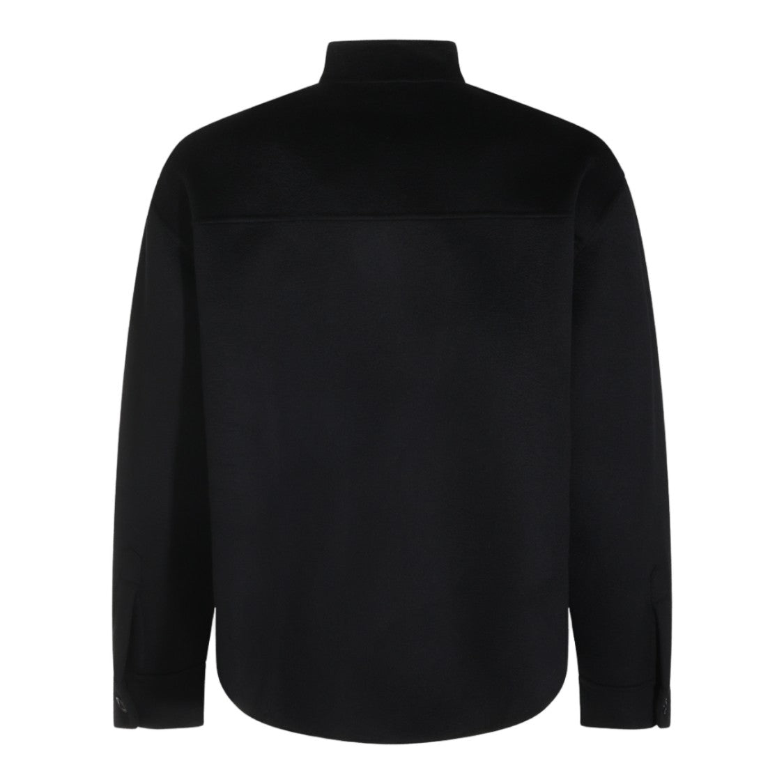 Giorgio Armani High Mandarin Collar Black Casual Shirt