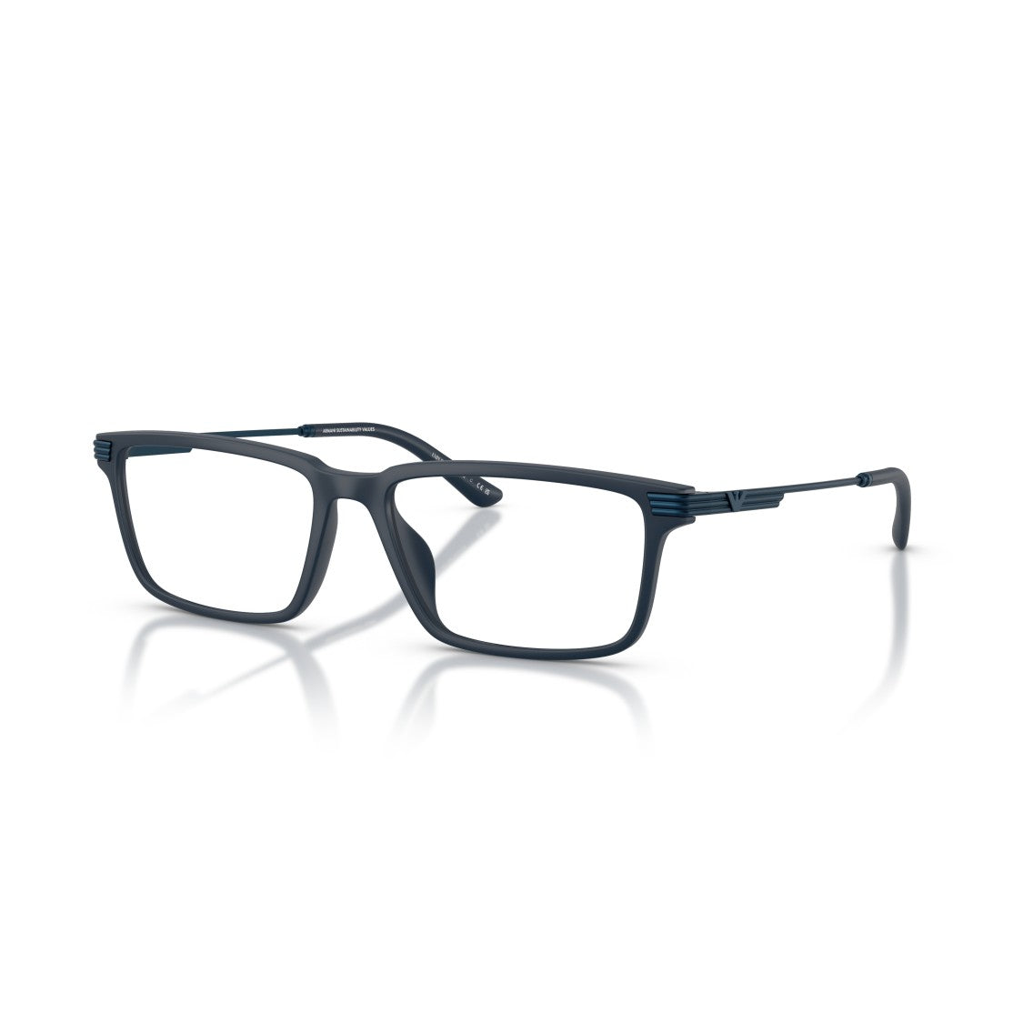 Emporio Armani 0Ea3268u Rectangular Black Eyeglasses With Matte Finish